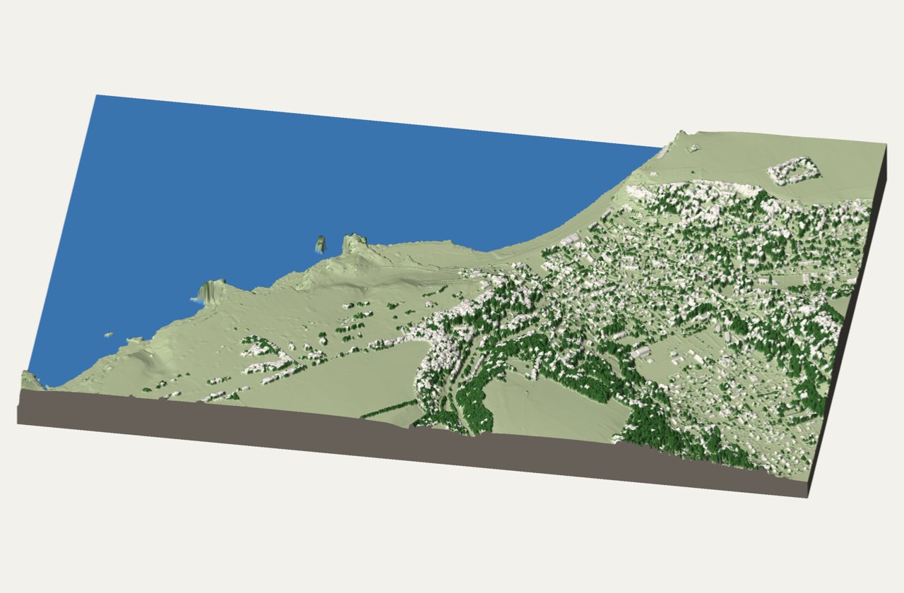 Les falaises d'Étretat, modèle 3D