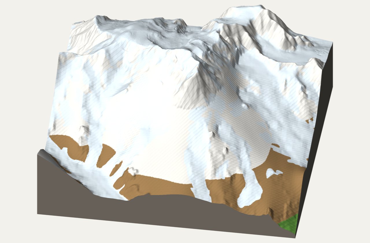 Le Mont Blanc, modèle 3D