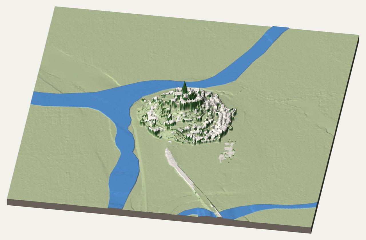 Le Mont-Saint-Michel, modèle 3D