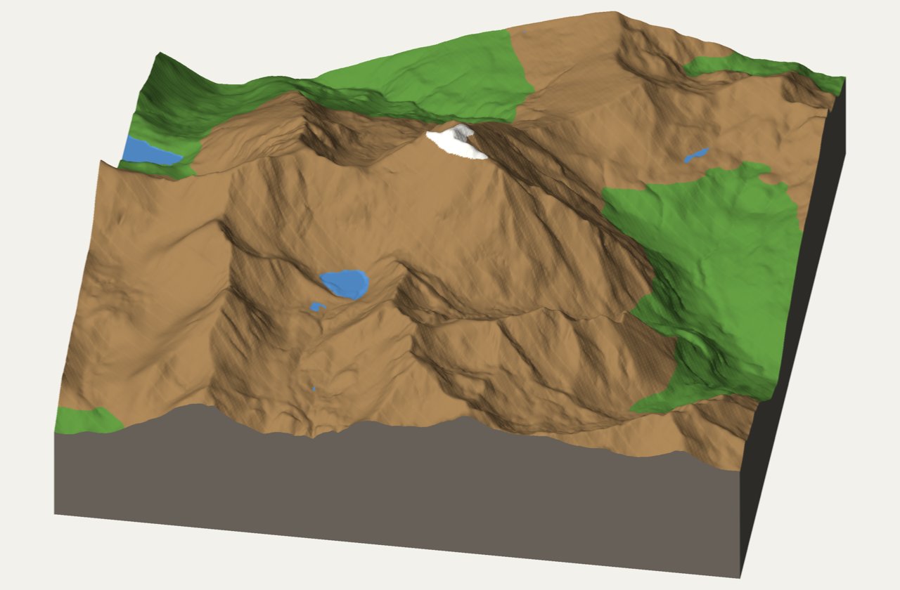 Le Pic du Midi de Bigorre, modèle 3D