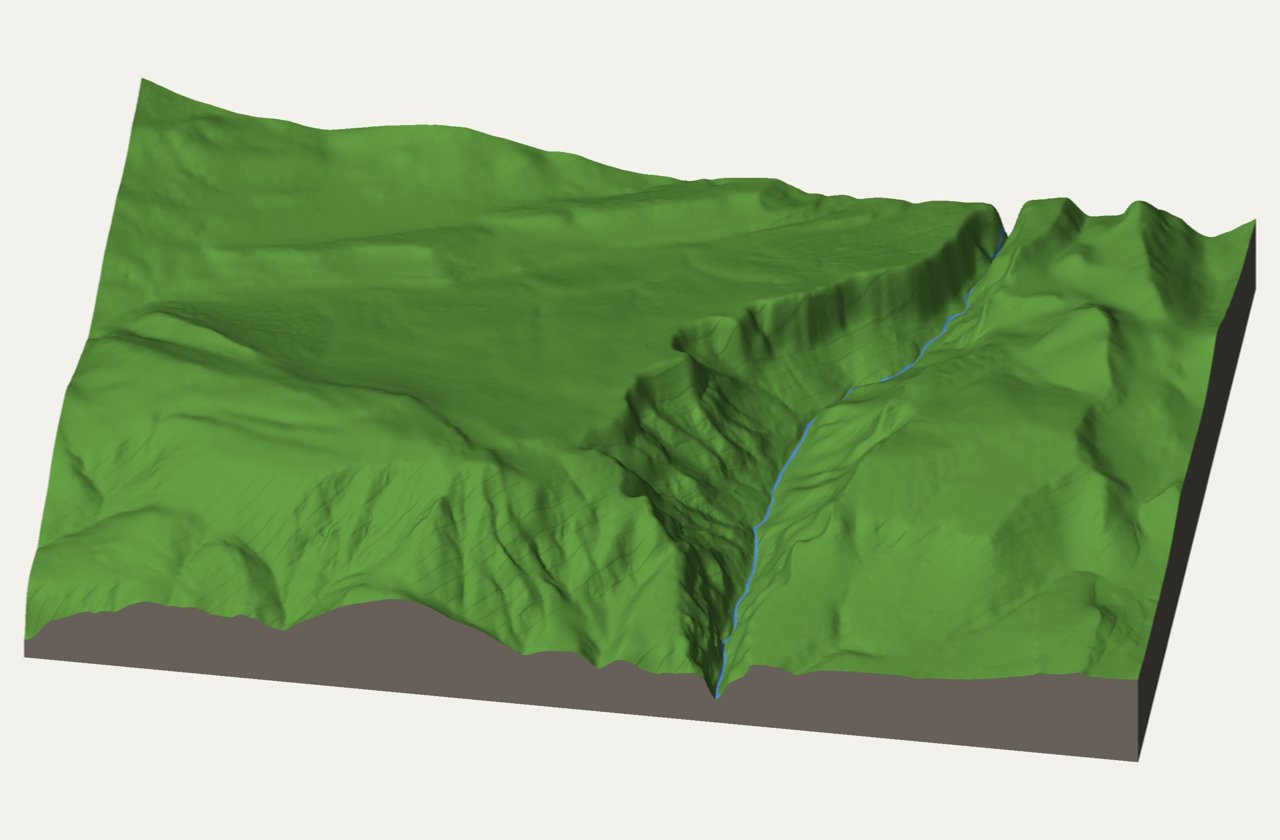 Les gorges du Verdon, modèle 3D